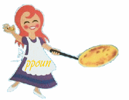 Gif animé Chandeleur crêpe femme